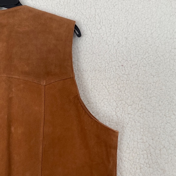 Cripple Creek Men's Cognac Suede Leather Vest XL NWT - Picture 12 of 16